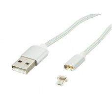 Laidas USB - USB micro 1m magnetinis